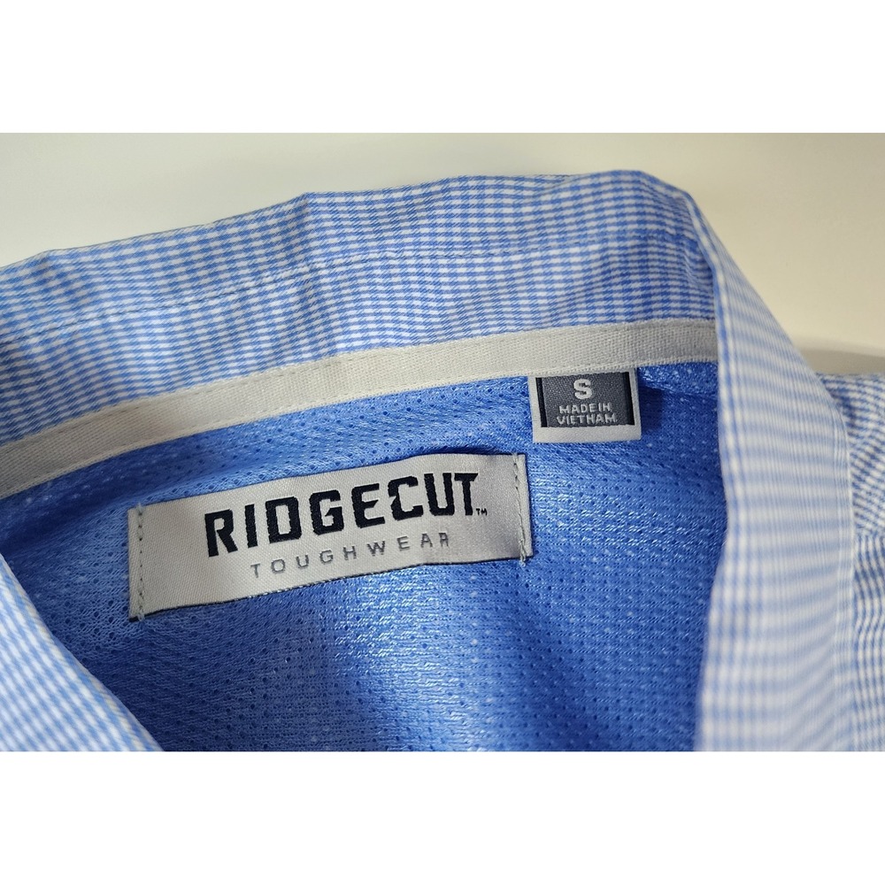 Ridgecut Adventure Top Women's S Cornflower Blue Gingham Lightweight Work